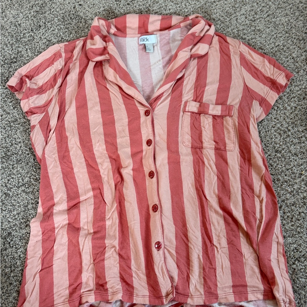 Nordstrom Pink Striped Pajama Top